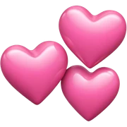 3 pink hearts  sticker