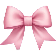 light pink ribbon bow sticker