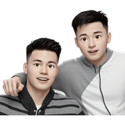 boys sharing a moment sticker