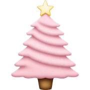 light pink christmas tree sticker