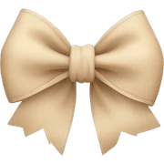 Beige bow sticker