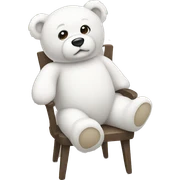 White teddy sticker