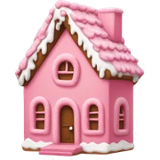 pink gingerbread house sticker