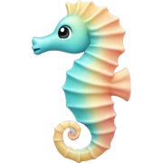 Pastel seahorse sticker