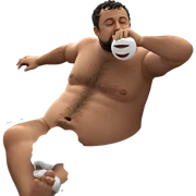 relaxing in a bath sticker