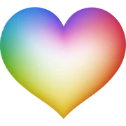 rainbow heart  sticker