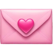 Pink envelope with a pink heart  sticker
