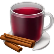 A cup of hot mulled wine. sticker