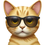 Cat with sunglasses sticker