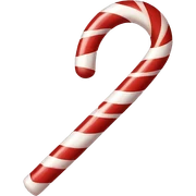 Candy cane sticker