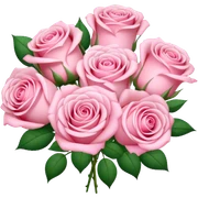bouquet of pastel pink roses sticker