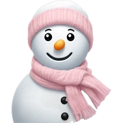 snowman with light pink scarf and light pink buttons sticker