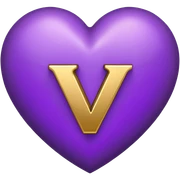 The gold Letter “V” inside a Purple Heart sticker