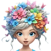 girl with blue eyes portrait sticker