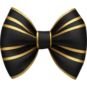 black and gold bow  sticker