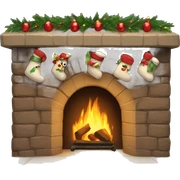 Decorated fireplace sticker
