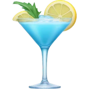 pastel blue cocktail sticker