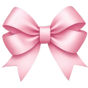 light pink ribbon bow sticker