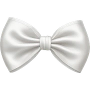 white satin bow sticker