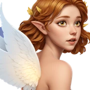 realistic fairy girl with wings sticker