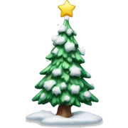 Christmas tree with snow sticker