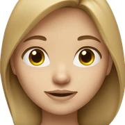 Girl with light brown hair and white skin sticker
