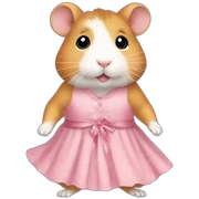 Hamster in dress sticker