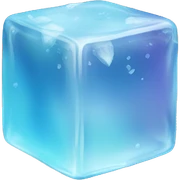 Iridescent ice cube sticker