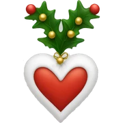 Christmas heart sticker