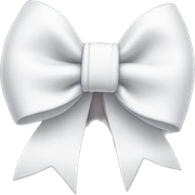 White bow sticker