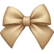 beige bow sticker