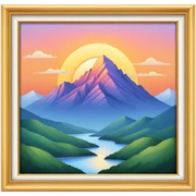 sunrise mountain peaceful sticker