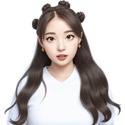 realistic girl with earrings sticker