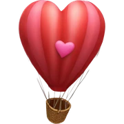 Valentine’s Day hot air balloon sticker