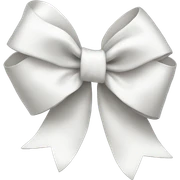 white christmas bow sticker