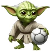 Yoda playing football in Manchester united sticker