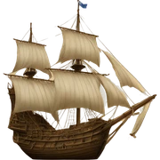 XVII century ship sticker