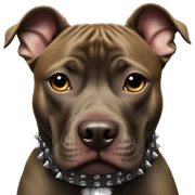 spiked collar on black pit bull sticker