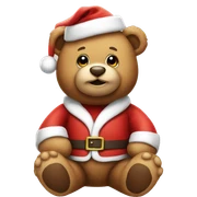 Teddy bear santa  sticker