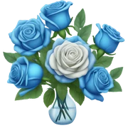 Blue Rose bouquet sticker
