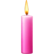 pink candle  sticker