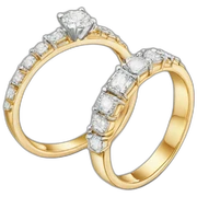 Wedding rings with diamonds sticker