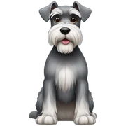 Full body schnauzer sticker