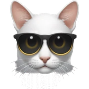 Cat with sunglasses sticker