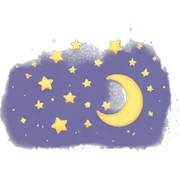 Stars and moon sticker