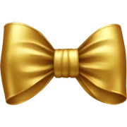 Gold bow sticker