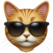Cat with sunglasses sticker