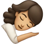 Brunette girl sleeping sticker