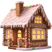 Aesthetic cozy gingerbread house sticker