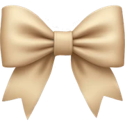 beige bow sticker